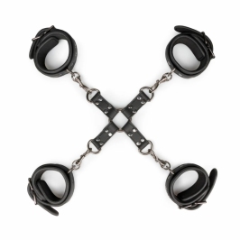 EasyToys Bondage System - Adjustable Faux Leather Hogtie Restraint Set