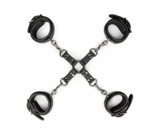 EasyToys Bondage System - Adjustable Faux Leather Hogtie Restraint Set