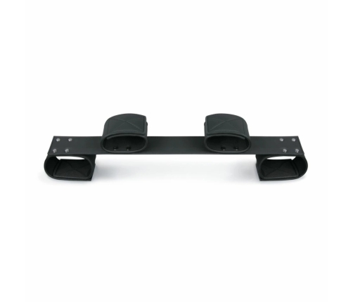 EasyToys Adjustable Restraint Bar with Faux Leather Cuffs - Black, Universal Fit