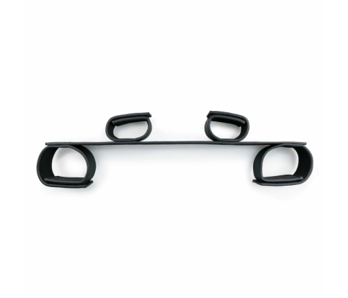 EasyToys Adjustable Restraint Bar with Faux Leather Cuffs - Black, Universal Fit