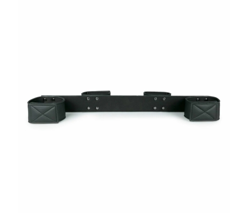EasyToys Adjustable Restraint Bar with Faux Leather Cuffs - Black, Universal Fit