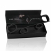 EasyToys Adjustable Restraint Bar with Faux Leather Cuffs - Black, Universal Fit