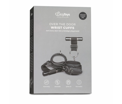 EasyToys Adjustable Over the Door Wrist Restraint System, Black