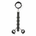 Ouch! Adjustable Faux Leather Neck & Wrist Bondage Set, Black