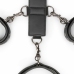 Ouch! Adjustable Faux Leather Neck & Wrist Bondage Set, Black