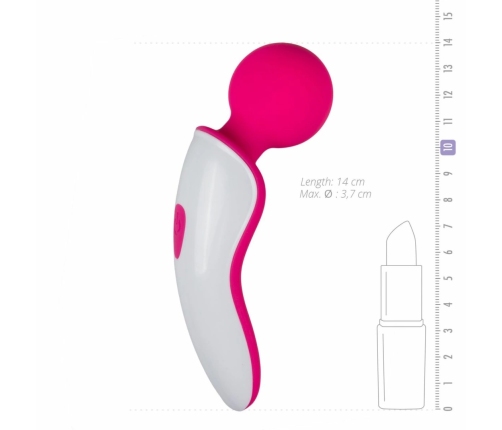EasyToys Mini Wand Personal Massager Pink/White - Compact Rechargeable Model