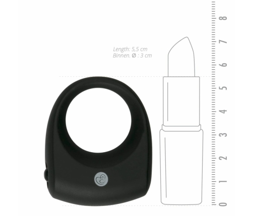 Vivid Silicone Intimate Ring with Removable Bullet Vibrator Black