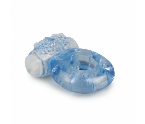 EasyToys Vibrating Intimate Ring with Studded Stimulator, Stretchable, Clear