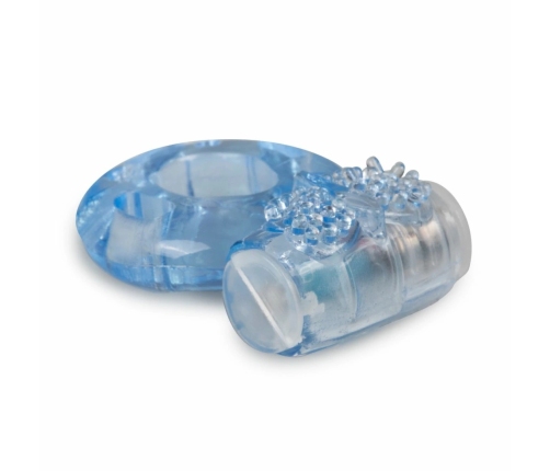EasyToys Vibrating Intimate Ring with Studded Stimulator, Stretchable, Clear