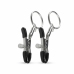 EasyToys Metal Nipple Clamps Adjustable Pressure with Rings
