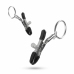 EasyToys Metal Nipple Clamps Adjustable Pressure with Rings