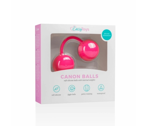 EasyToys Pink Dual Weighted Balls with Counterweight System, Silicone