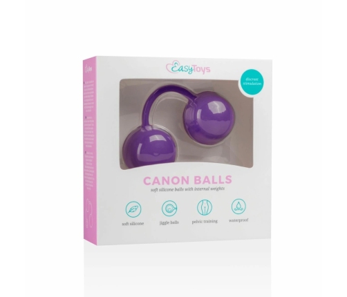 EasyToys Duo Weighted Exercise Balls Purple - Pelvic Floor Trainer