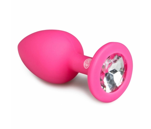 EasyToys Diamond Plug Small Pink - Silicone Intimate Accessory with Jewel Base