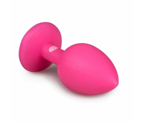 EasyToys Diamond Plug Small Pink - Silicone Intimate Accessory with Jewel Base