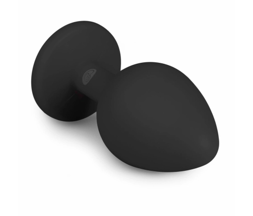 EasyToys Diamond Plug Medium Black - Silicone Intimate Accessory with Crystal Base