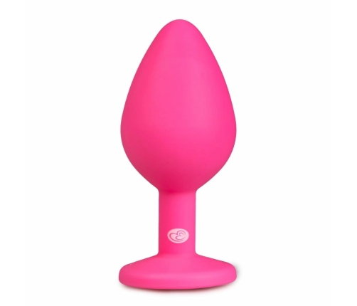 EasyToys Diamond Plug Medium Pink - Silicone Intimate Accessory with Gemstone Base