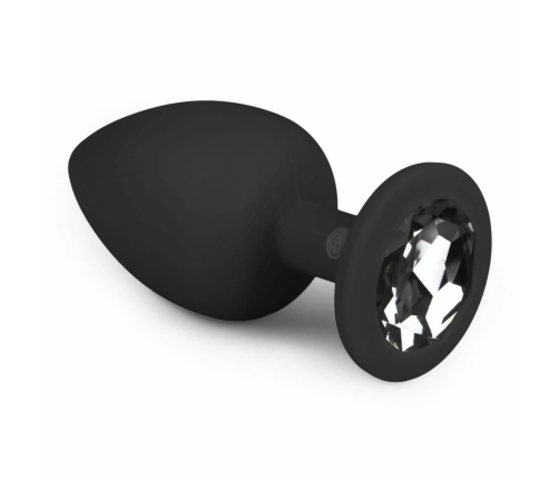EasyToys Diamond Plug Large Black - Silicone Intimate Jewel Plug