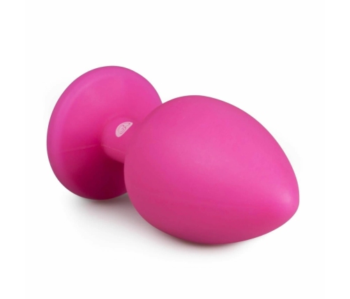 EasyToys Silicone Intimate Plug Large Pink with Decorative Gemstone
