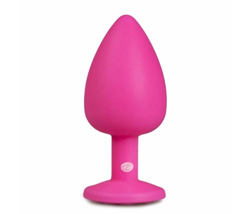EasyToys Silicone Intimate Plug Large Pink with Decorative Gemstone