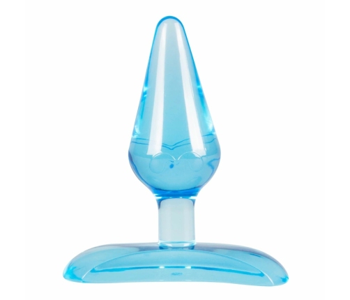 EasyToys Flexible Blue Plug with Butterfly Pattern and Suction Cup 7cm