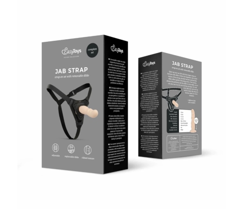 TOYJOY Strap-On System Adjustable Silicone Harness Black 18 cm