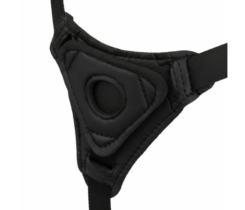 EasyToys Silicone Strap-On System Adjustable Harness & Smooth Rod Black