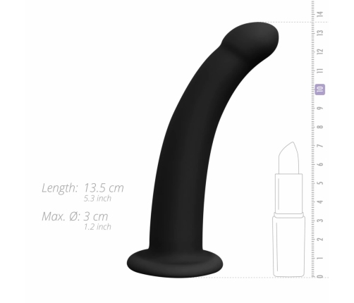 EasyToys Silicone Strap-On System Adjustable Harness & Smooth Rod Black
