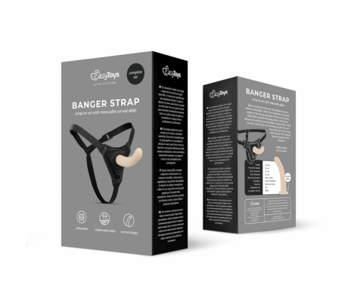 Sinner Gear Strap-On Silicone Model with Adjustable Harness, Curved Design