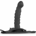 EasyToys Silicone Strap-On System - Adjustable Harness & Curved Model, Black