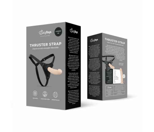 EasyToys Silicone Intimate Machine with Adjustable Harness Black 13cm