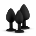 EasyToys Silicone Anal Trainer Set with Decorative Gem Black 3 pcs