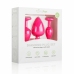 EasyToys Silicone Jewel Plug Set Pink - 3 Sizes, Decorative Base