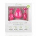 EasyToys Silicone Jewel Plug Set Pink - 3 Sizes, Decorative Base