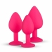 EasyToys Silicone Jewel Plug Set Pink - 3 Sizes, Decorative Base