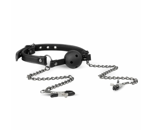 EasyToys Adjustable Open Ball System with Chain-Linked Clamps, Black