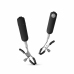 EasyToys Vibrating Adjustable Nipple Clamps with 10-Mode Bullets, Black