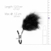 EasyToys Adjustable Nipple Clamps with Soft Feathers - Silver/Black