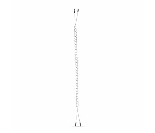 EasyToys Adjustable Tweezer Nipple Clamps with Metal Chain - Black