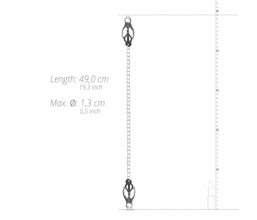 EasyToys Japanese Style Metal Clamps with Chain - Adjustable Pressure