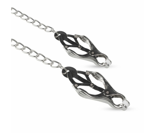 EasyToys Japanese Style Metal Clamps with Chain - Adjustable Pressure