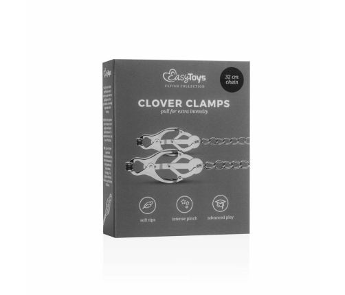 EasyToys Japanese Style Metal Clamps with Chain - Adjustable Pressure