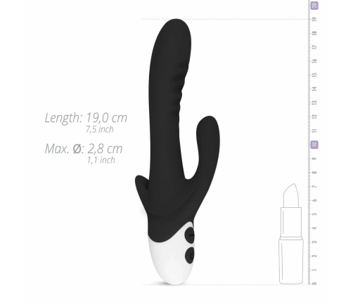 EasyToys Stellar Vibe Rabbit Black - Compact Dual Stimulation Device
