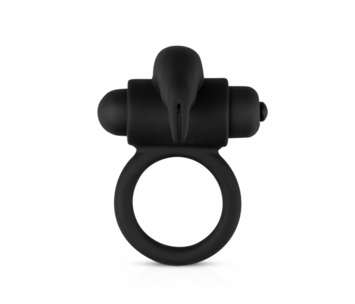 Sway Bunny Vibrating Intimacy Ring with Removable Bullet - Black
