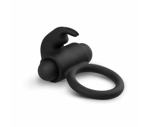 Sway Bunny Vibrating Intimacy Ring with Removable Bullet - Black