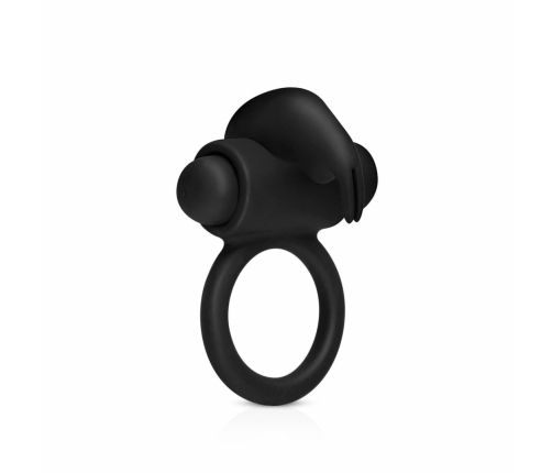 Sway Bunny Vibrating Intimacy Ring with Removable Bullet - Black