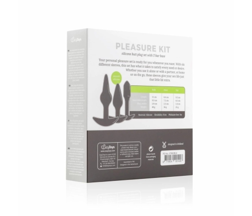 EasyToys Anal Plug Set Silicone - Progressive Size Kit, Black