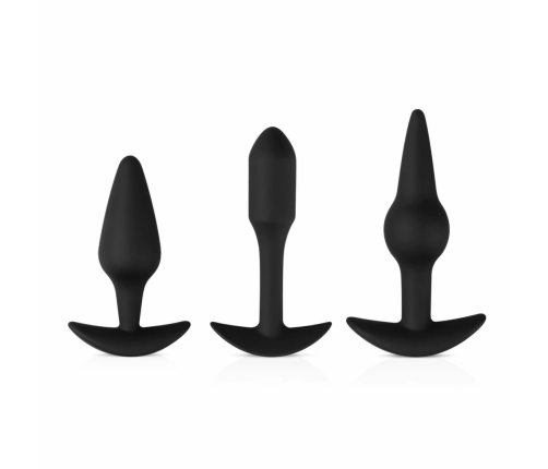 EasyToys Anal Plug Set Silicone - Progressive Size Kit, Black