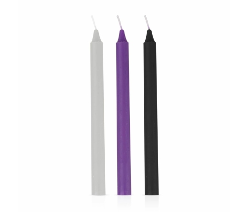 EasyToys Sensual Body Art Hot Wax Candle Set, 3 Colors, Low-Temperature