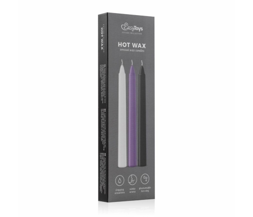 EasyToys Sensual Body Art Hot Wax Candle Set, 3 Colors, Low-Temperature